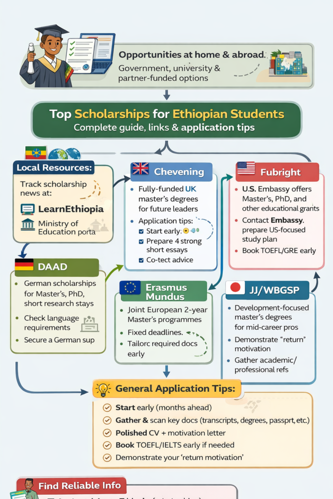 Top Scholarships for Ethiopian Students